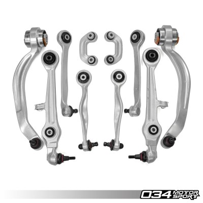 Front Upper Rearward Control Arms Sway Bars Kit for 2003-2009 AUDI A4 Quattro S4