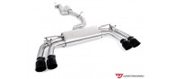 Unitronic Cat Back Exhaust System - Black Round Tips