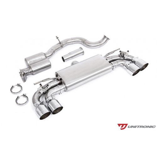 Unitronic Cat Back Exhaust System - Chrome Round Tips