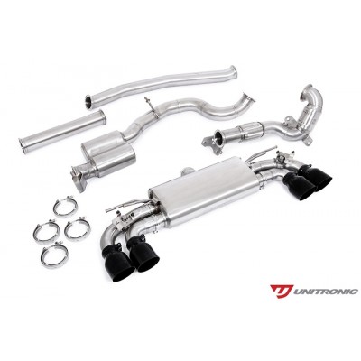 Unitronic Turbo Back Exhaust System - Black Round Tips