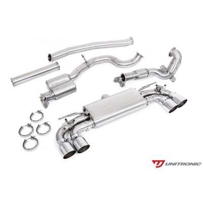 Unitronic Turbo Back Exhaust System - Chrome Round Tips