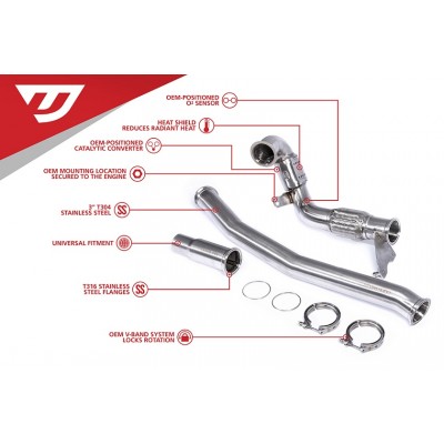 Unitronic AWD Downpipe for 1.8 TSI Gen 3 MQB